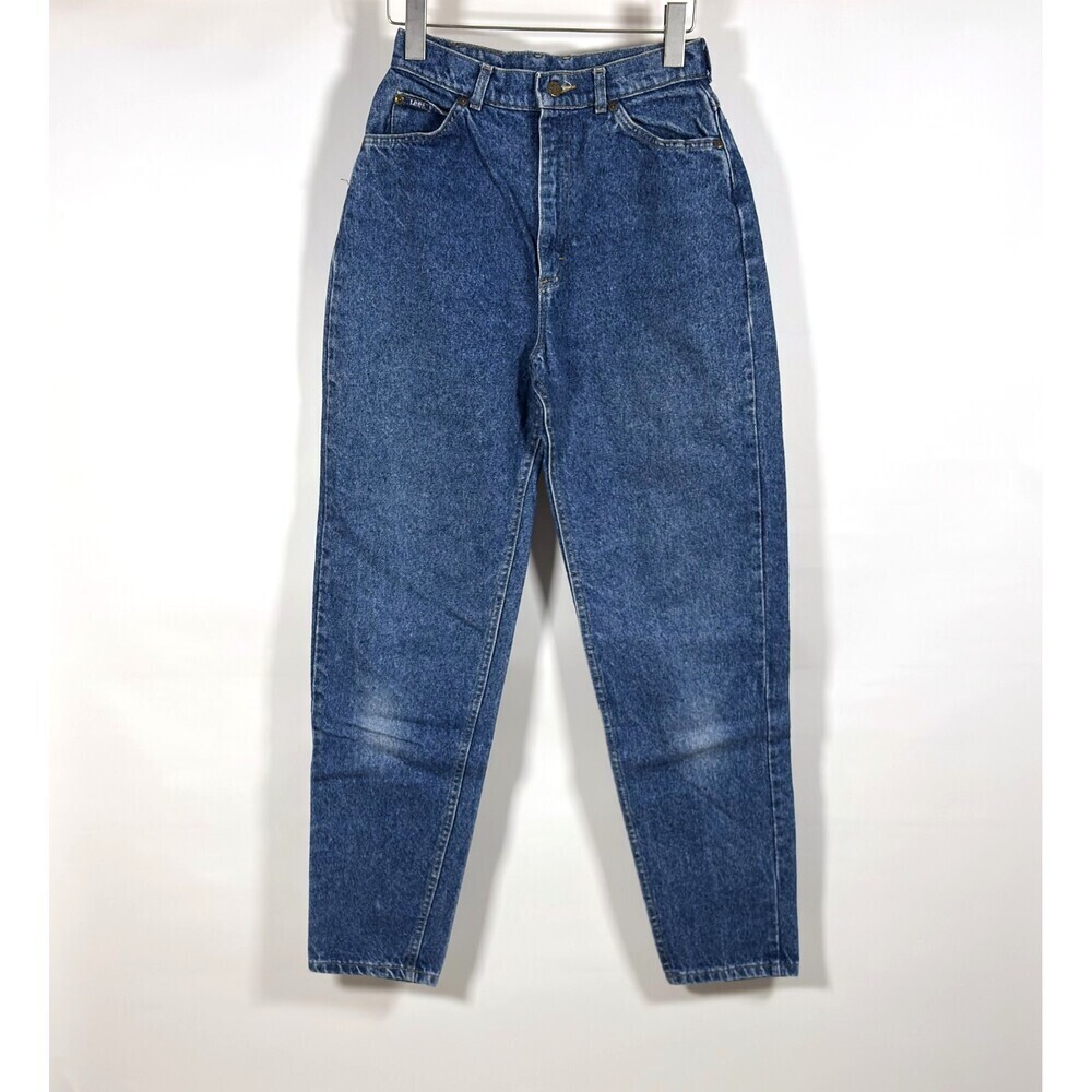 Vintage Lee Tapered Leg Mom Jeans 80s 90s Medium Wash - Size 25